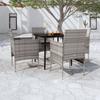 Ensemble à manger de jardin et coussins 5pcs /noir