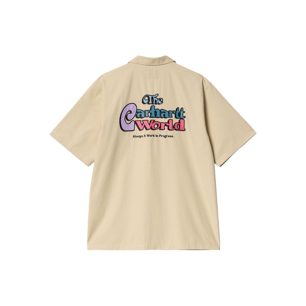 Carhartt WIP Embroidered Pure Letter Short Sleeve Shirt Unisex Shirts Off-White A241008-2CL-XX