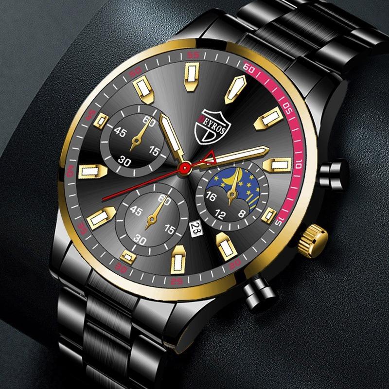 

DEYROS роскошные мужские серебряные кварцевые наручные часы мужские из нержавеющей стали для мужчин деловая мода круглые часы с календарем светящиеся часы