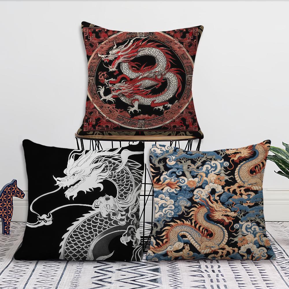 Traditional Dragon Cushion Cover Decoration Room Shop Car Best Home Office Coffee Pillow Sofa Printing Nordic Simplicity Hit