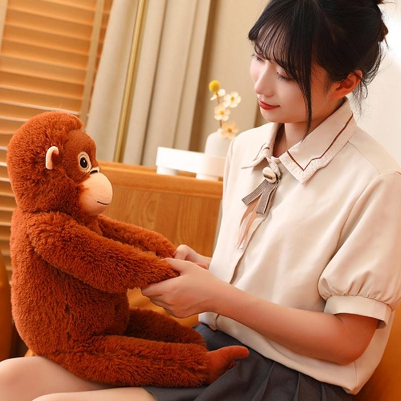 Cartoon Gorillas Plush Dolls 66cm Gorillas Monkey Animal Stuffed Plush Toy with Long Arm Pillow Gift for Kids Adults