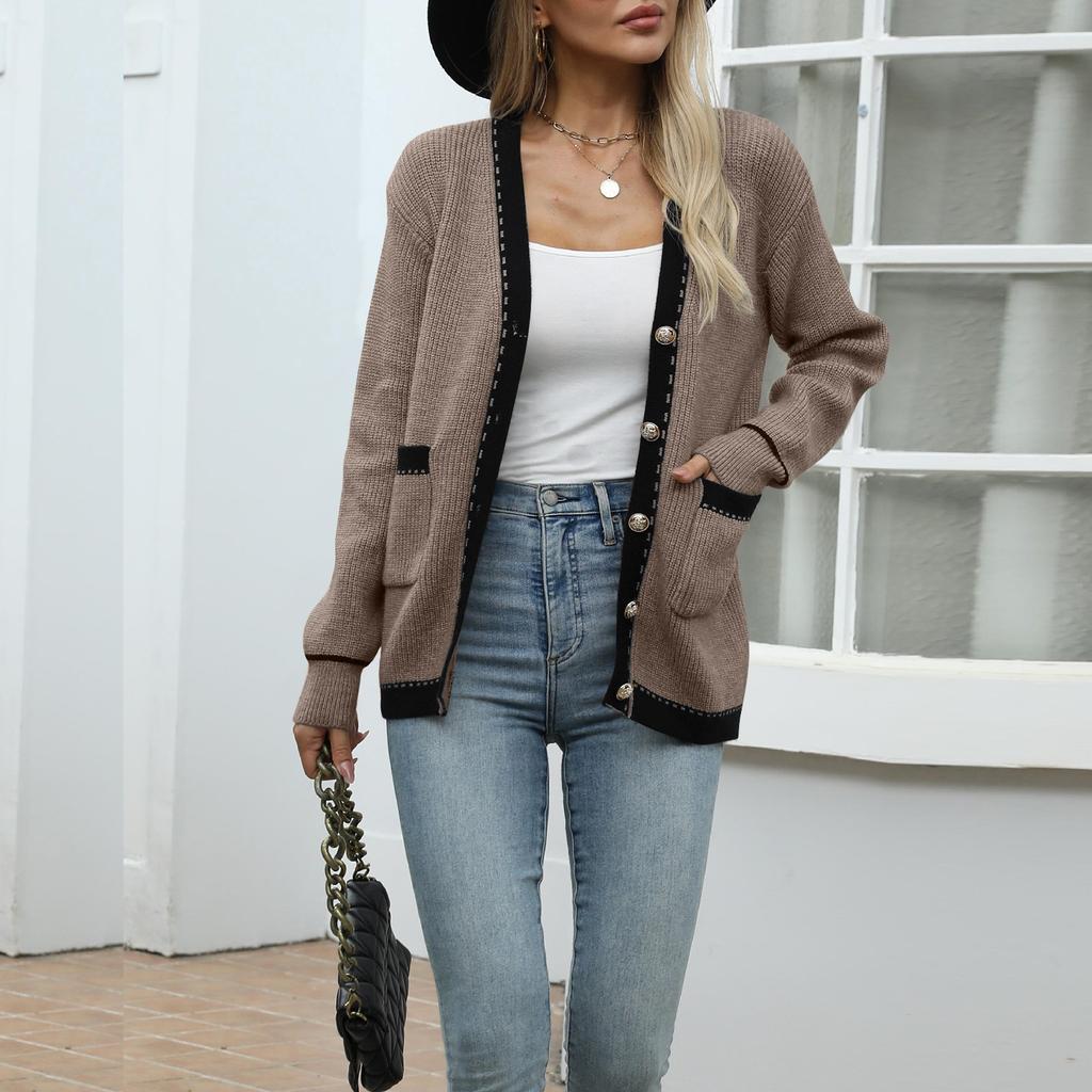 Sweater for Women Oversized Loose Fit Long Sleeve Button Coat Outwear Fall Outfits Trendy
