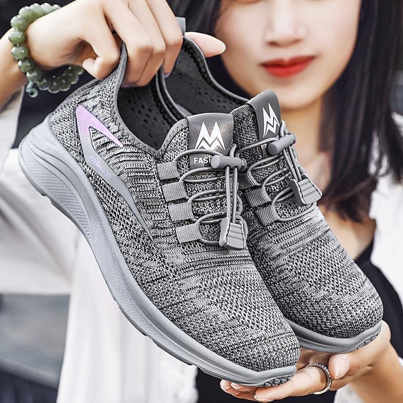 Atmungsaktive Sport-Sneakers für Damen, lässige Laufschuhe, leichte, sportliche Wanderschuhe mit Mesh-Obermaterial
