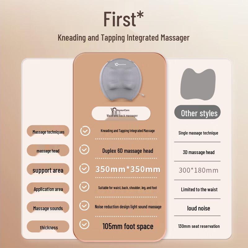 WayourCare Waist and Back Massager CN plug (adapter included)