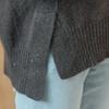 MAXZA Color Sequin Raccoon Wool Blend Mock Neck Knit Cd02qk003on
