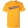 New Orleans City Script - Baseball, Home Run Men's T-Shirt - Gold