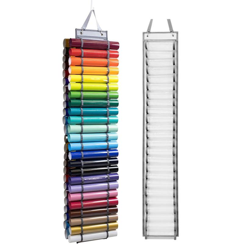 

Vinyl Roll Holder Storage 24 48 Slots Vinyl Organizer Rack Craft Vinyl Storage