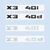 Chrome Black 3D 2.6cm M X3M40i X3M40d Numbers ABS Emblem for BMW X3 SeriesF25 G08 G45 Car Trunk Badge Logo
