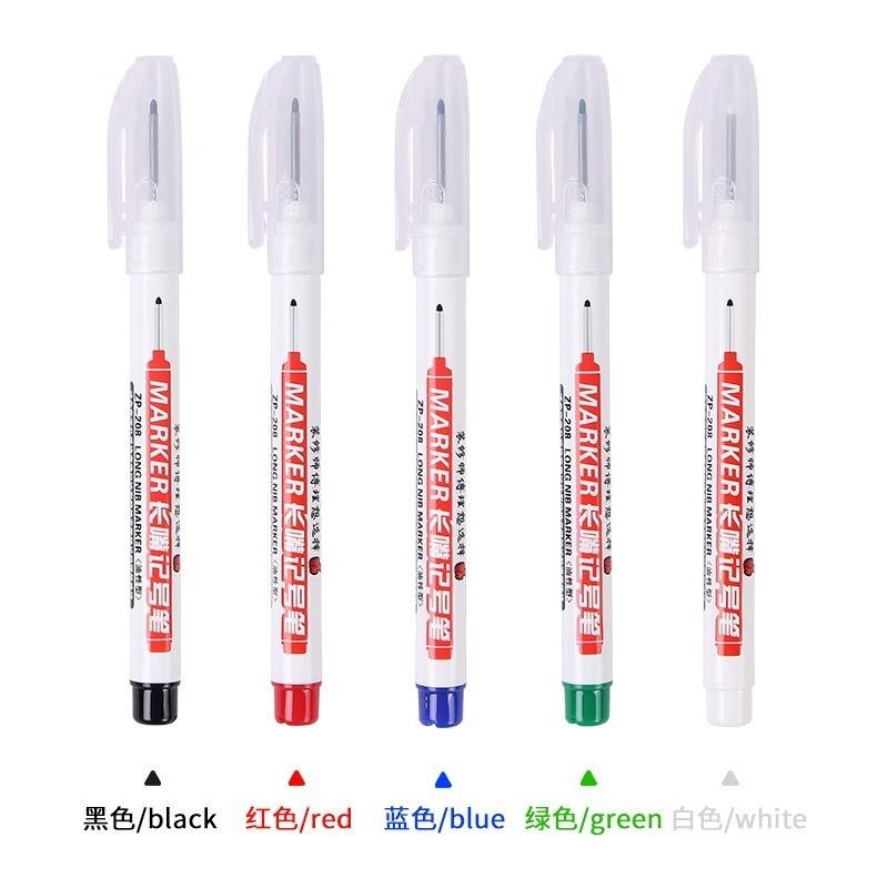 1/3Pcs White 20mm Deep Hole Long Nib Head Markers Pen Set for Metal Waterproof Bathroom Woodworking Decoration Multi-Purpose