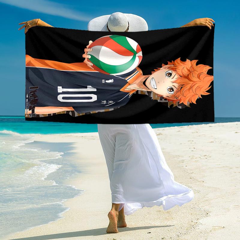 1Pc Haikyuu Volleyball Spirit Beach Towel Microfiber Beach Towel Thin Absorbent For Beach Swimming Yoga Bath Sports 0917149