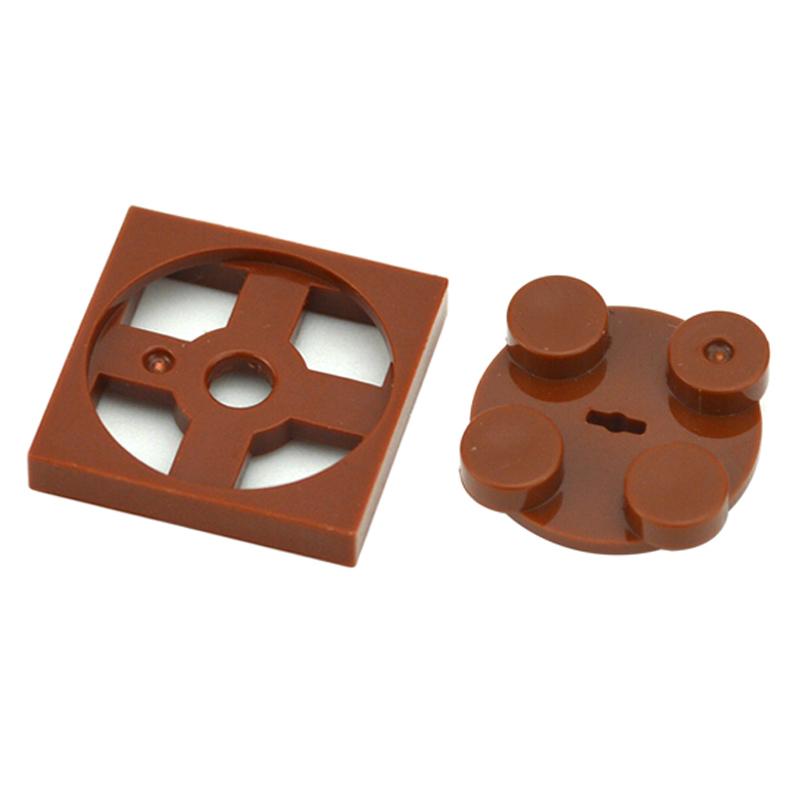 100Pcs MOC 2x2 Turntable Plates Building Block 3680 3679 Base with Top Compatible Assembles Classic Particles Educational Toys