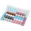 50Pc 12mm 19Color Silicone Round Bead Food Grade Teether Chew Bead For Handmade Baby Pacifier Chain DIY Jewelry Making Accessory