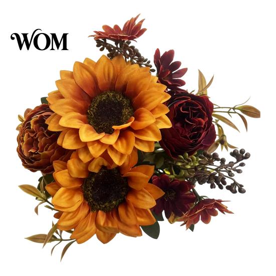 Romantische Ästhetische Blumen für Schlafzimmer Sonnenblumen Künstliche Blumen, Realistisches Fake-Bouquet Hochzeit Zuhause, Rustikale Wiederverwendbare Seidenblumenstiele