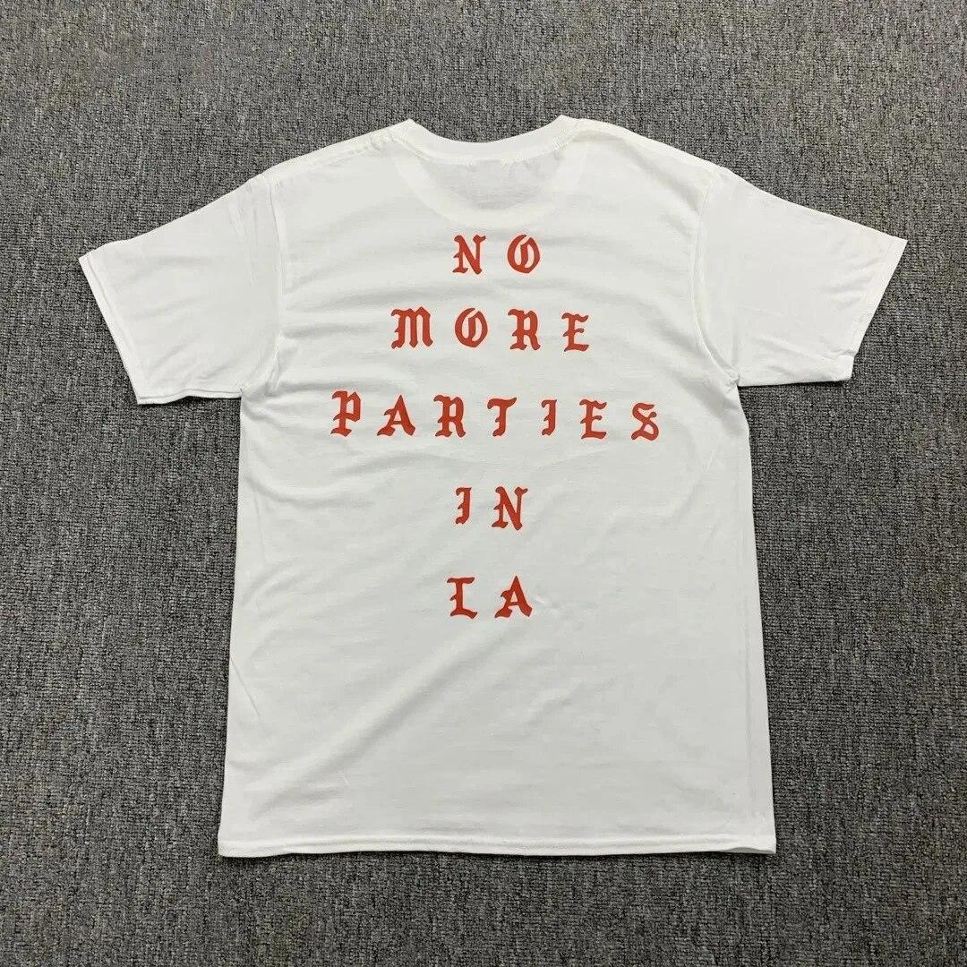 

2024 Новая футболка в стиле хип-хоп Kanye West I Feel Like Paul Футболки из 100% хлопка NO MORE PARTIES IN LA Футболки Женские футболки унисекс L