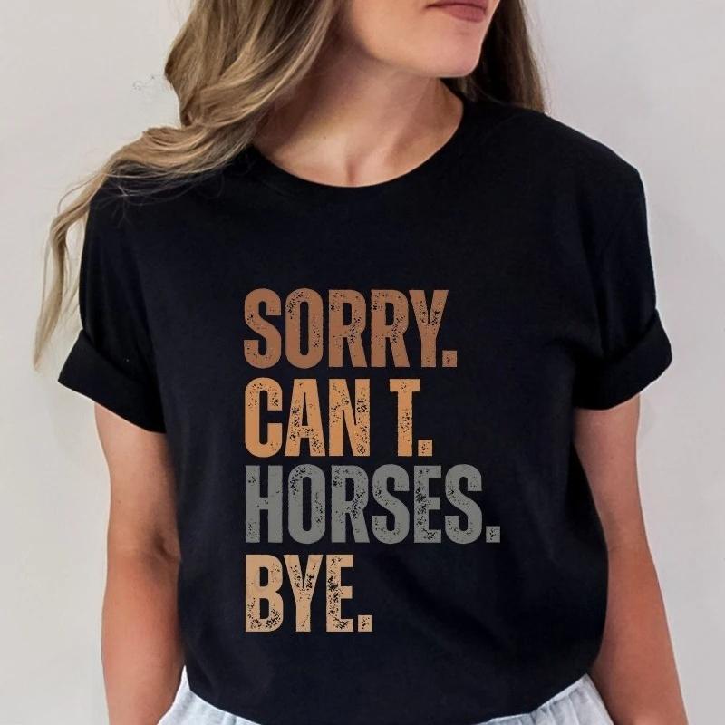 2026 New Fashion T Shirt Horse Heartbeat Design Adults Clothing Fashion Harajuku Horse Lover Female Tee Top Gifts