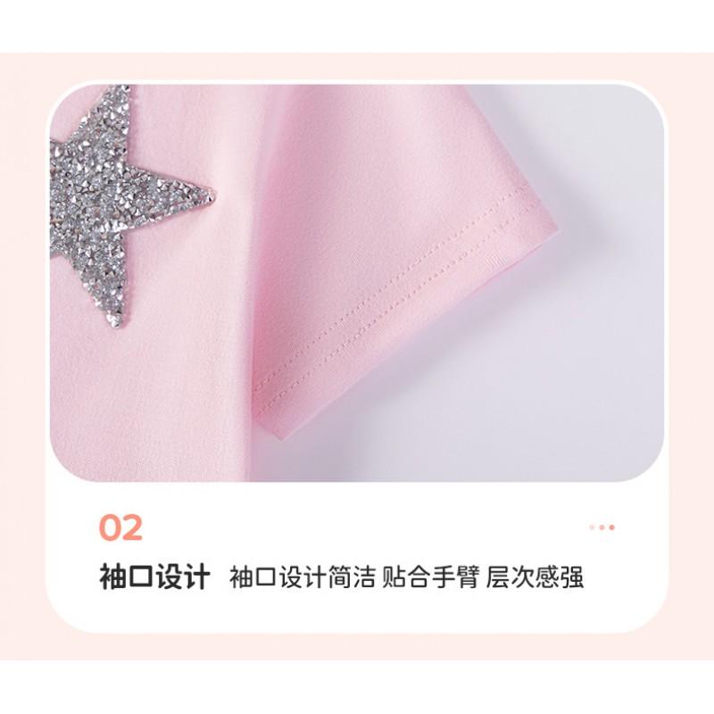 Little Maven Girls Short Sleeve Tulle Dress Cute Princess Style Kids