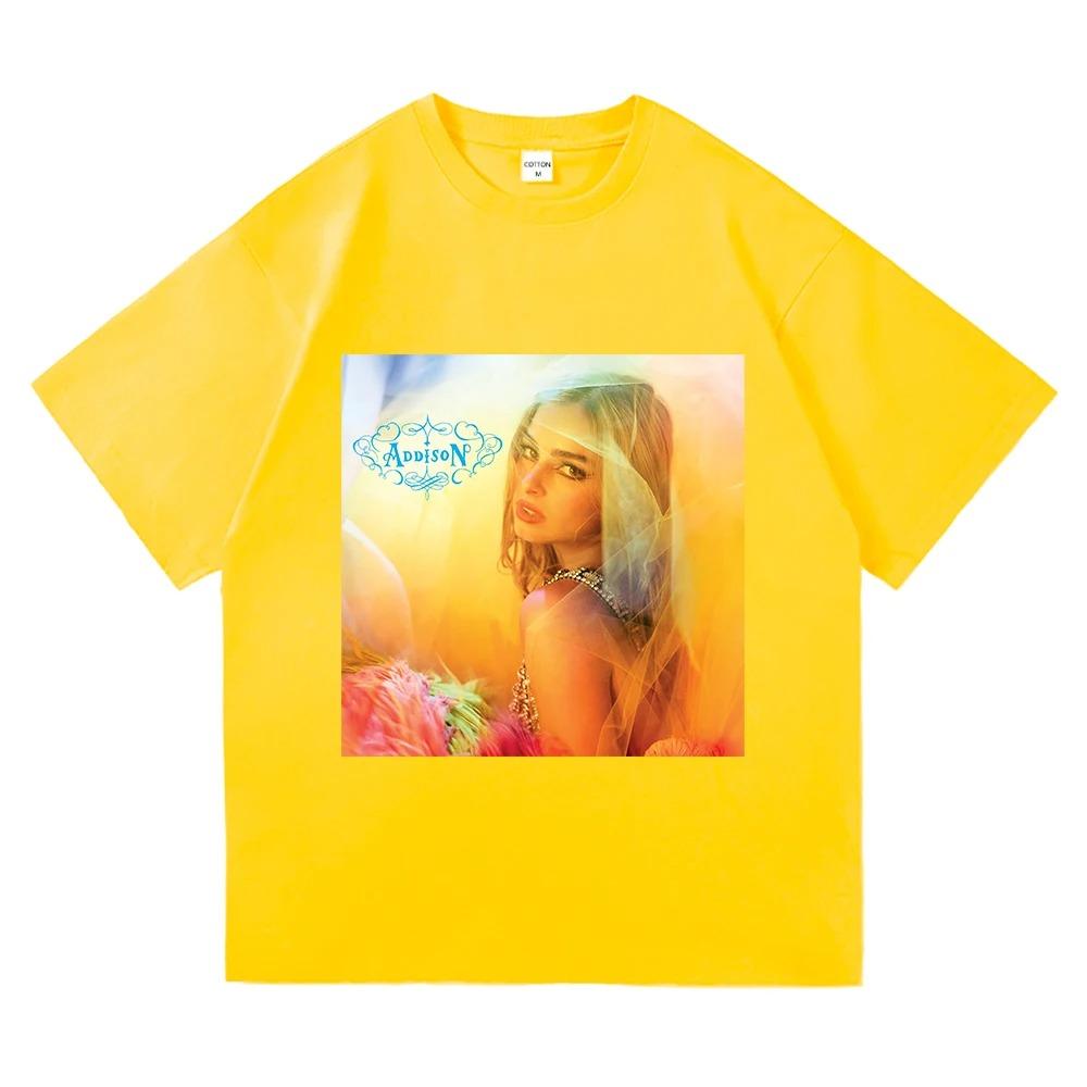 Addison Rae New Album Poster Print TShirt Fashion Men Women Cotton Fashion Harajuku Highstreet Top Oversized Casual Summer Tee