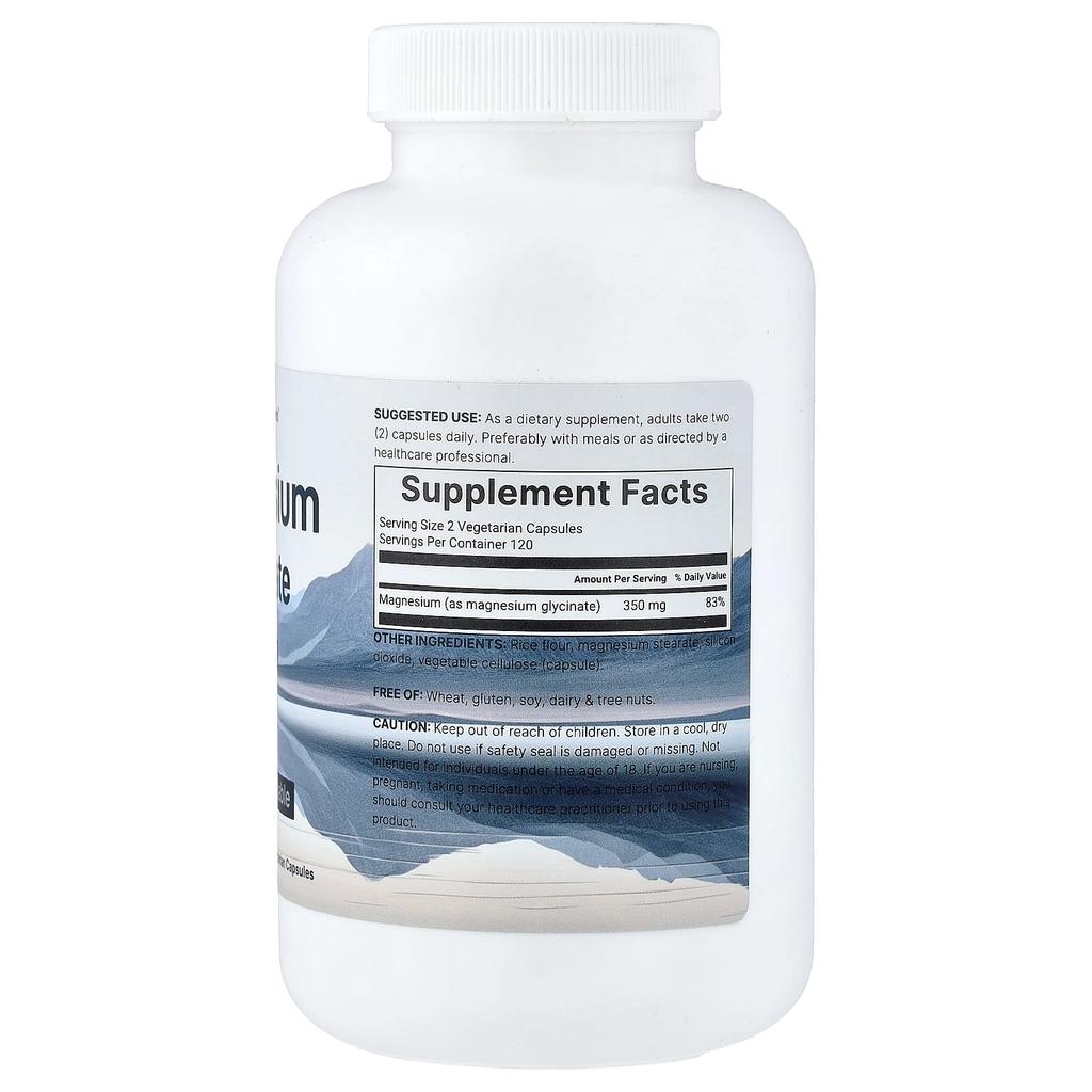 Micro Ingredients, Magnesium Glycine, 240 Veggie Capsules (175mg per capsule)