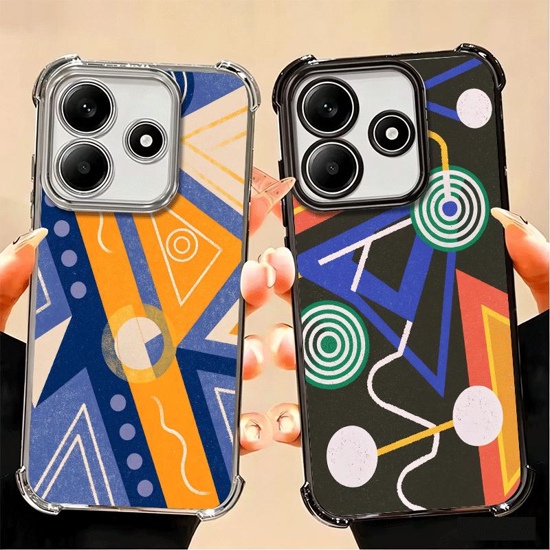 Abstract Geometry PopArt Desgin Soft Phone Case For Xiaomi Poco X7 X8 Pro Max X6 X5 X3 F8 Ultra F7 M8 M7 M5S Redmi 15C 15A 15 14