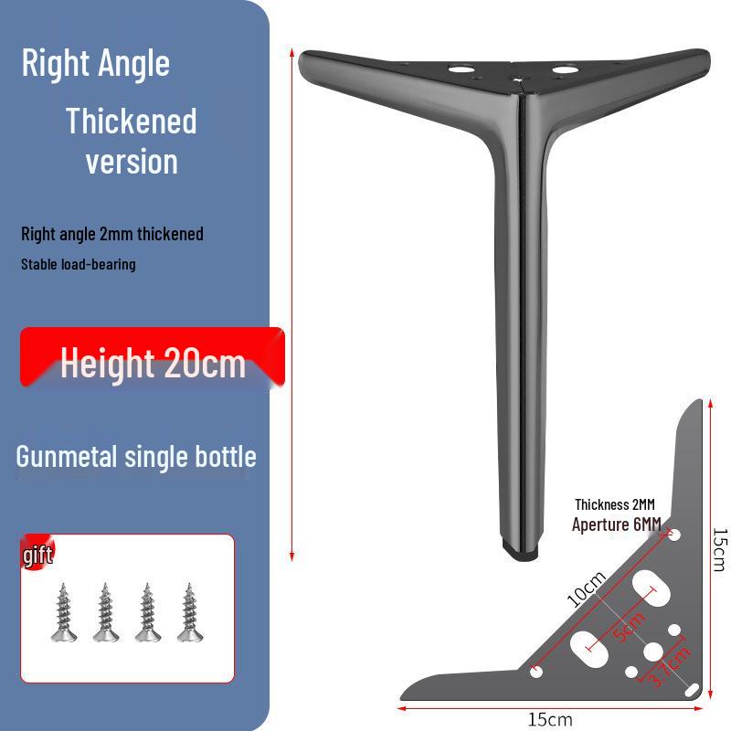 Metal Semicircular Three-Pronged Sofa and Cabinet Support Leg