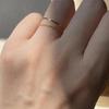 "Stunning 14k Ultra-Thin 0.5mm Arc Ring for Women – Versatile Joint or Little Finger Wear, No-Fade, Smooth Surface"