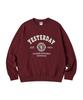 BUBBLPIECE Yesterday Logo Sweatshirt_Burgundy