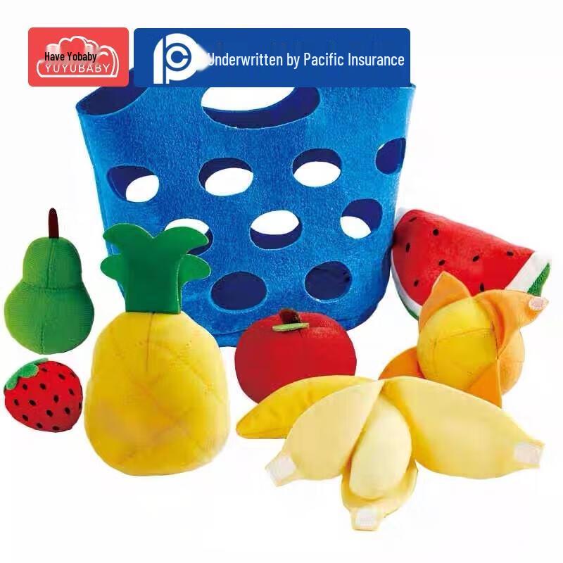 Деревянная детская корзина для фруктов Кухонная игрушка