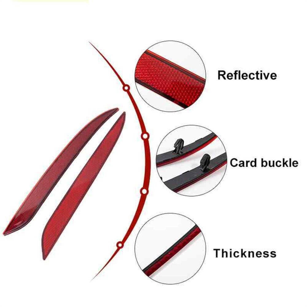 1 Pair Tail Rear Bumper Reflector Red Left Side Right Side For Tesla Model y