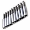 10Pcs 60mm Magnetic Screwdriver Extension Bit Tips Holder 1/4in Hex Shank Set(Silver Color)