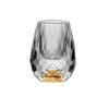 1/2Pcs Shot Glass Crystal Gold Foil Shot Glasses Chinese Style Sake Glasses For Wine Vodka Glasses Double Glass Wine Cup For Bar