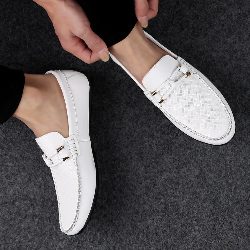 Loafers Men Classic Mens Slip on Shoes Genuine Leather Lightweight Men Casual Shoes 2024 New Male Comfortable Office Footwear