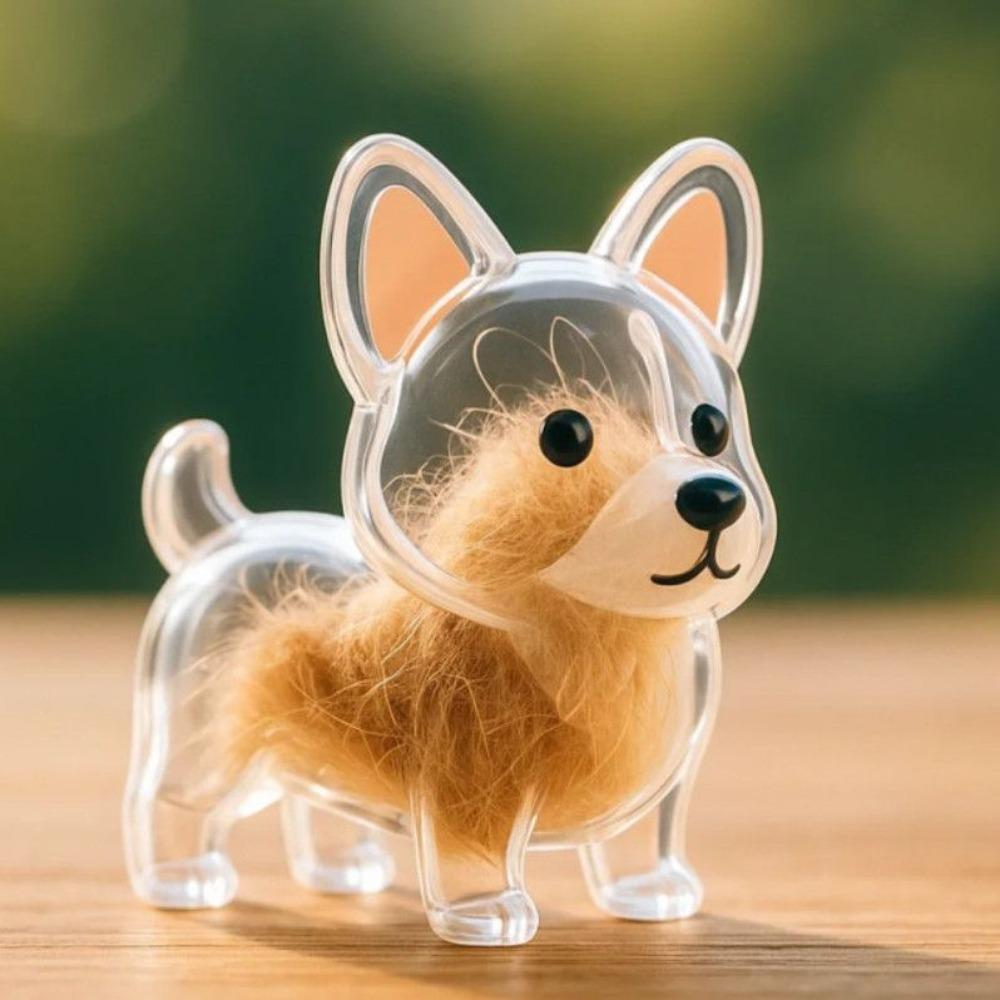 Transparent Dog Fur Storage Pendant Fur Storage Capsule DIY Accessories Portable Souvenirs Keychain Cute Pet Hair Container