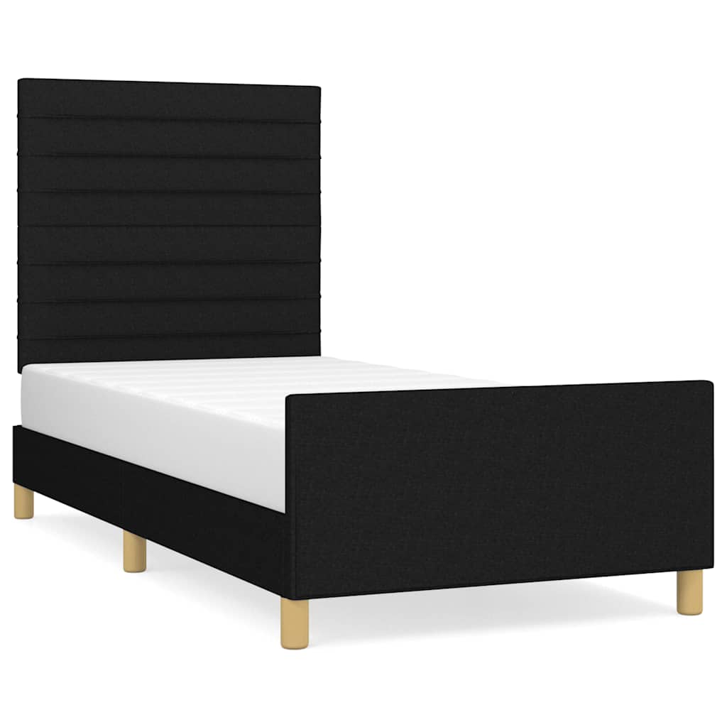 Vidaxl Struttura Letto Senza Materasso Nera 90X190 Cm Tessuto