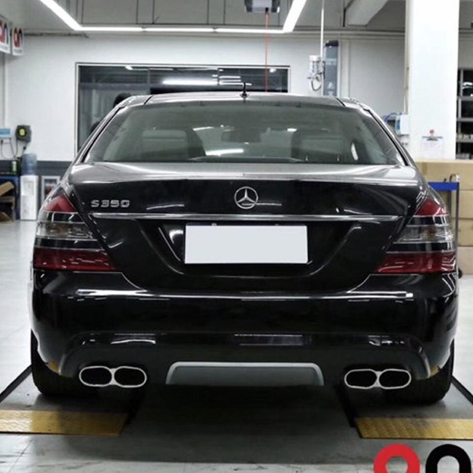 Suitable for Mercedes S-Class W221 S300/350/500/600 S65 AMG Quad Square Exhaust Tips