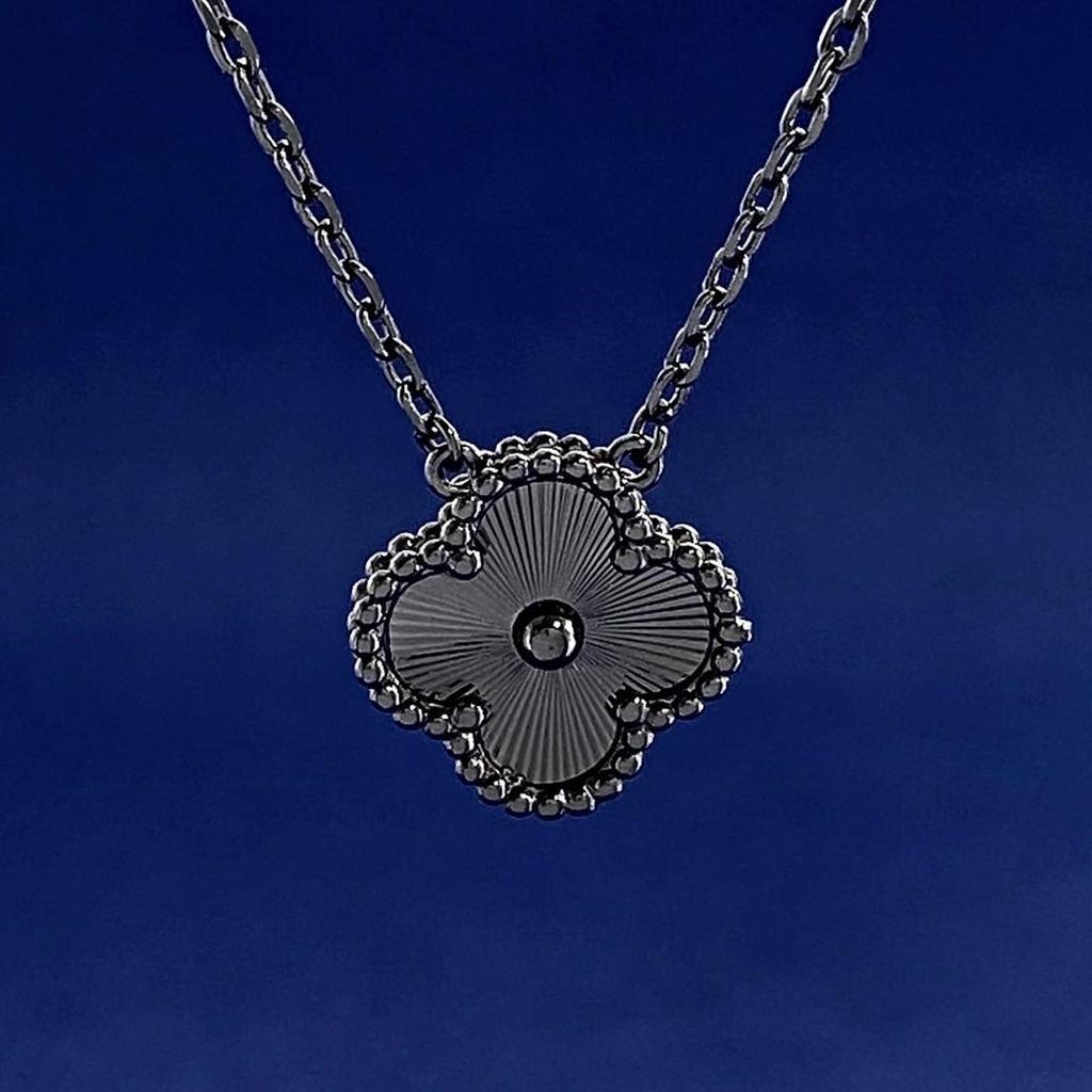 2024 Kersteditie s925 Zilveren Klavertje Vier Ketting in Rosé & Wit Goud voor Dames