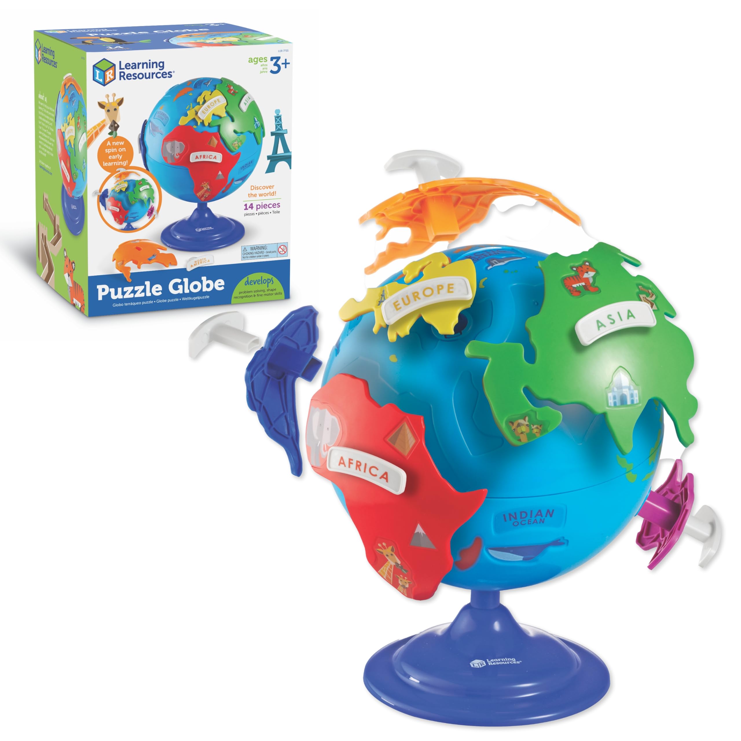 

Learning Resources Globe Puzzle, Ages 3 and Up, First Globe, LER7735, Authentic