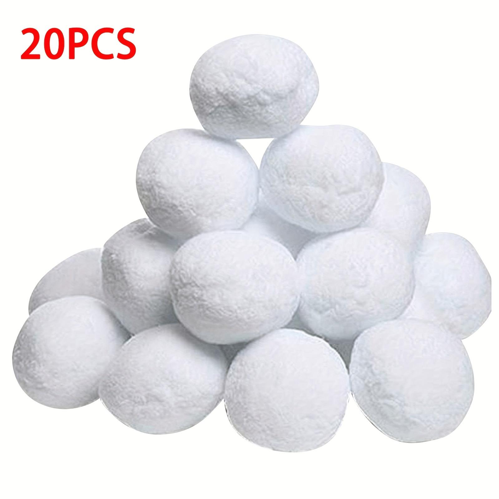 

30 шт./20 шт. Искусственные снежки, Комнатные снежки для зимних развлечений на открытом воздухе и украшения рождественской елки, Праздничный праздничный подарок, Полипропиленовый материал 20pcs