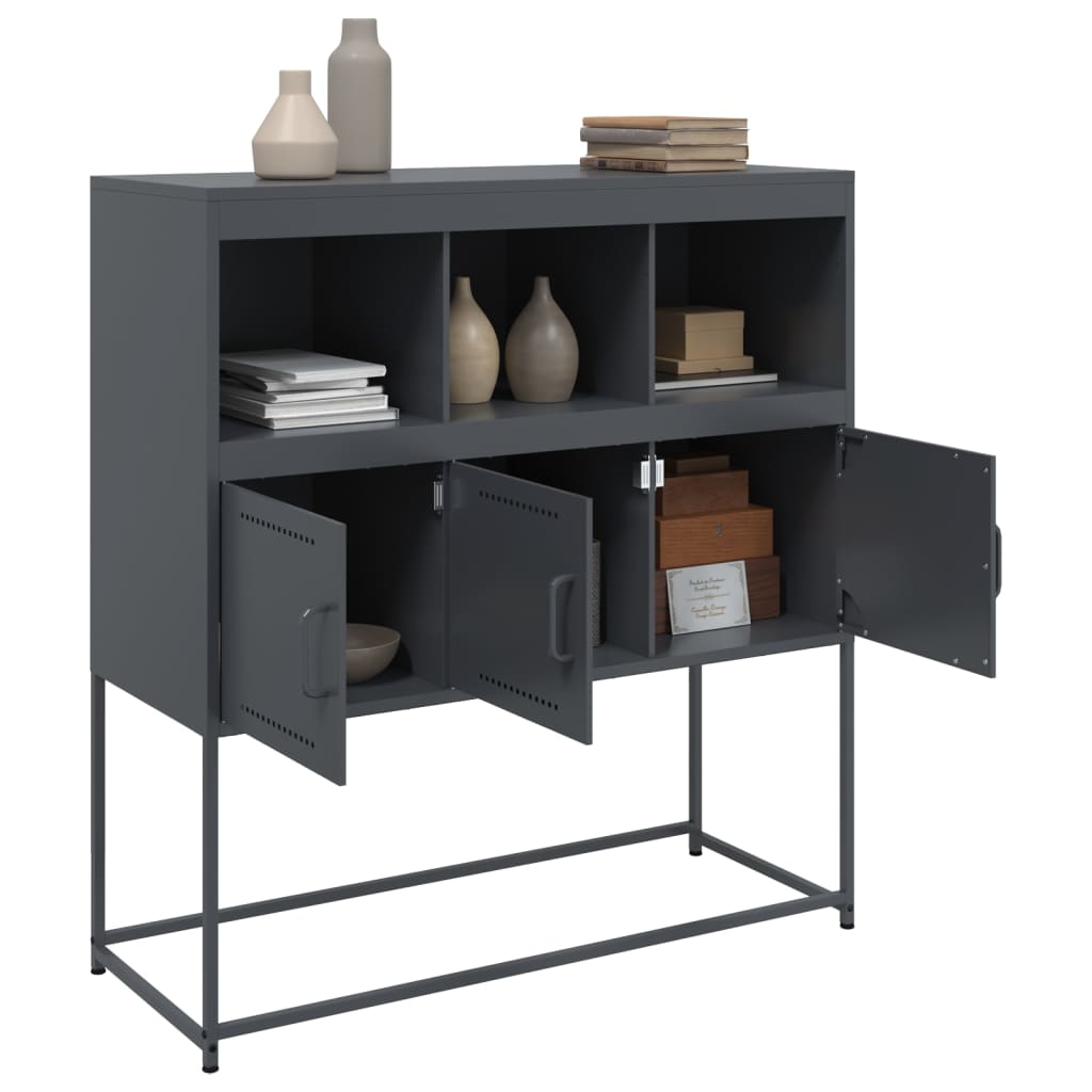 Sideboard Anthracite 100.5 x 39 x 107 cm Steel