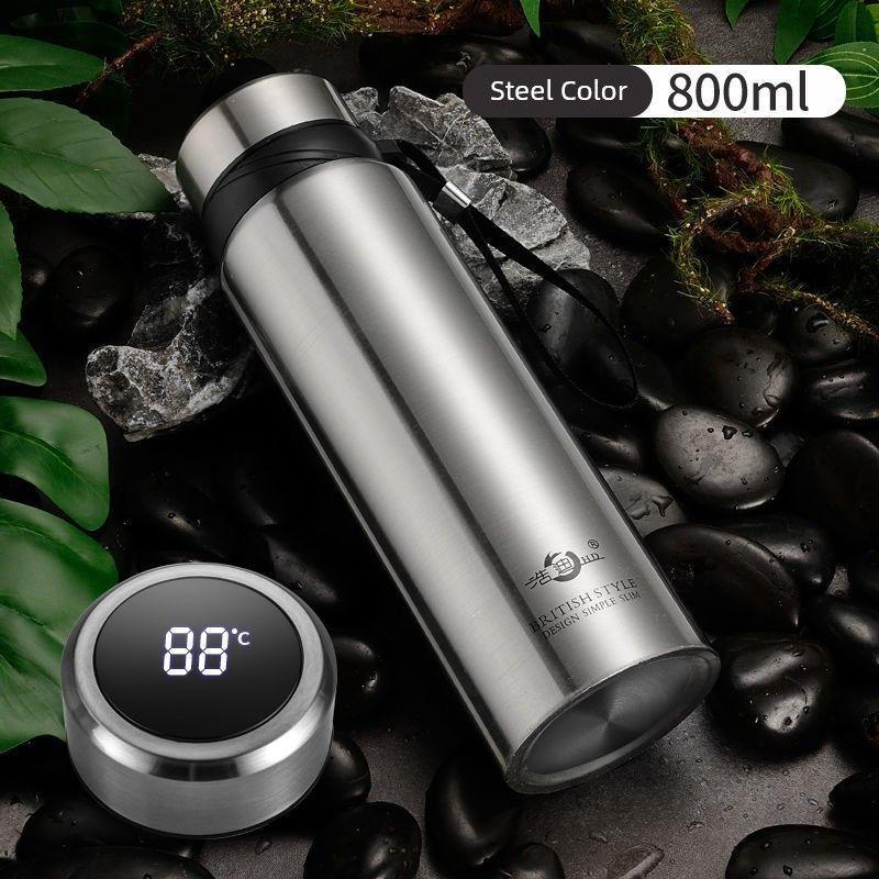 Smart 304 Stainless Steel Large Capacity Vacuum Cup for Male and Female Students Indoor Outdoor Portable Business Tea Making Water Cup