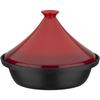 Solid Cast Iron Tagine - - 30 X 22 Cm - Ceramic Lid - Induction - Red