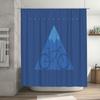 Bicycle Shower Curtain Waterproof Vintage Mountain Bike Cycling Decor Washable Bathroom Fabric Backdrop