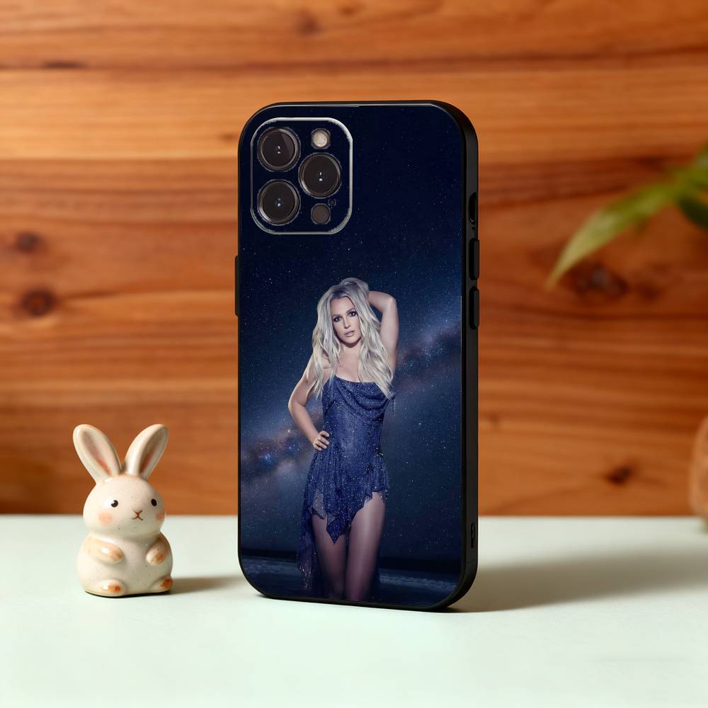 Bellissima Cover per Telefono B-Britney Lucky S-Spears Per iPhone17,16,15,14,13,12Plus,Pro Max,XS,5G Silicone Morbido Copertura Nera