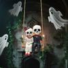 Halloween Skeleton Couple Swinging Resin Pendant Outdoor Courtyard Bonsai Home Decoration Set