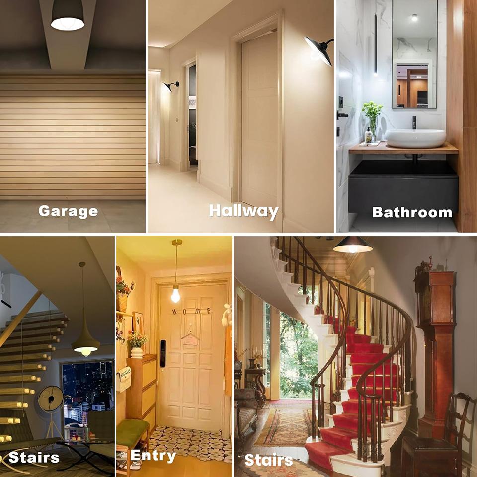 Radar Induction LED Light Bulb 110V E27 Radar Motion Activated Lamp Auto ON/OFF Built-in Radar/Light Sensors For Patio Stair