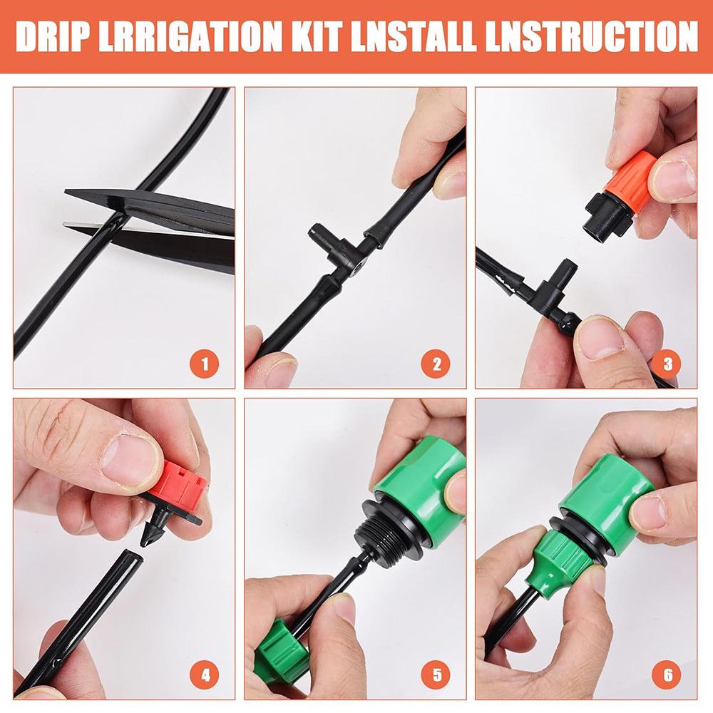 149-Piece 40m Automatic Drip Irrigation Kit for Outdoor Gardens and Potted Plants