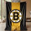 Boston Bruins Flannel Fleece Blanket Cozy Warm Throw Blanket For Couch Bed Travel All Season Use