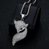 European and American Cross-border Hip-hop, Gold-plated Full of Diamonds, Exquisite Fox Pendant Necklace