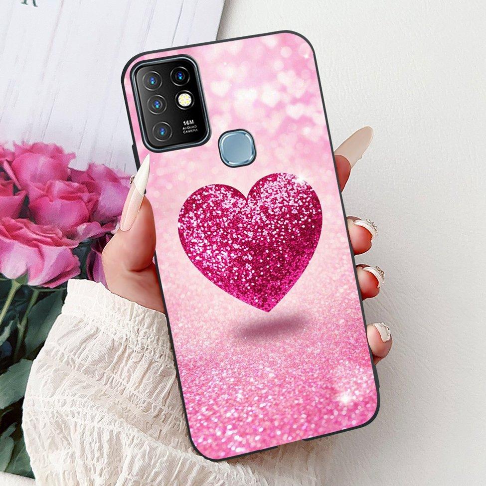 For Infinix Hot 10 Case Silicone Cute Cat Fashion Flowers Luxury Painted Back Cover For Inifnix Hot 10 Phone Case X682B X682C