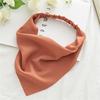 Summer Women Solid Color Head Scarf Vintage Triangle Bandanas Chiffon Elastic Hairbands Children Girl Headbands Hair Accessories