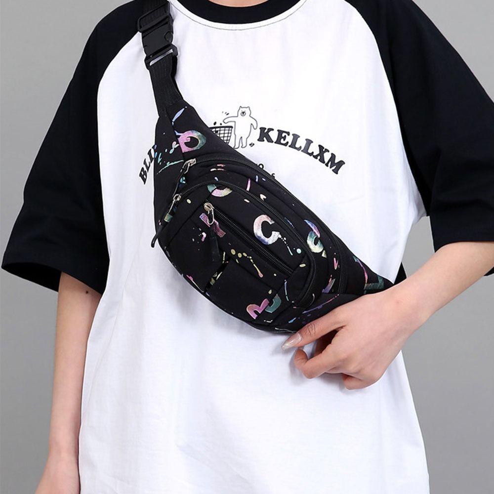 Fashion Stamping Letters Outdoor Running Chest Bag Sport Waist Bags Multifunctional Women Waterproof Crossbody Shoulder Bags